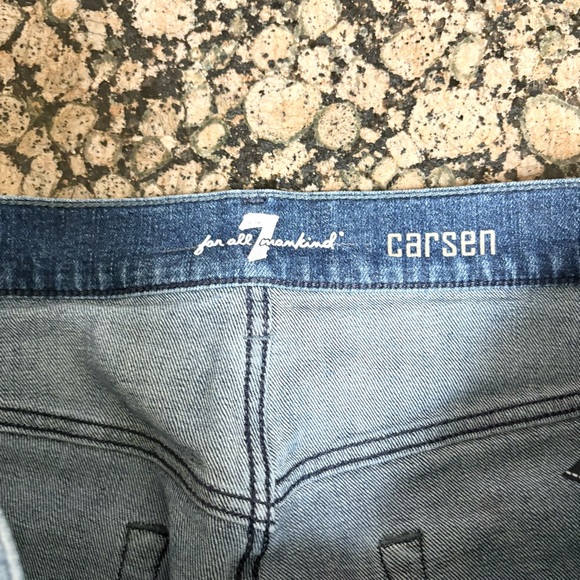 7 For All Mankind Jeans Mens Medium Wash Carsen Straight Leg Denim Size 33x33 - Picture 4 of 6